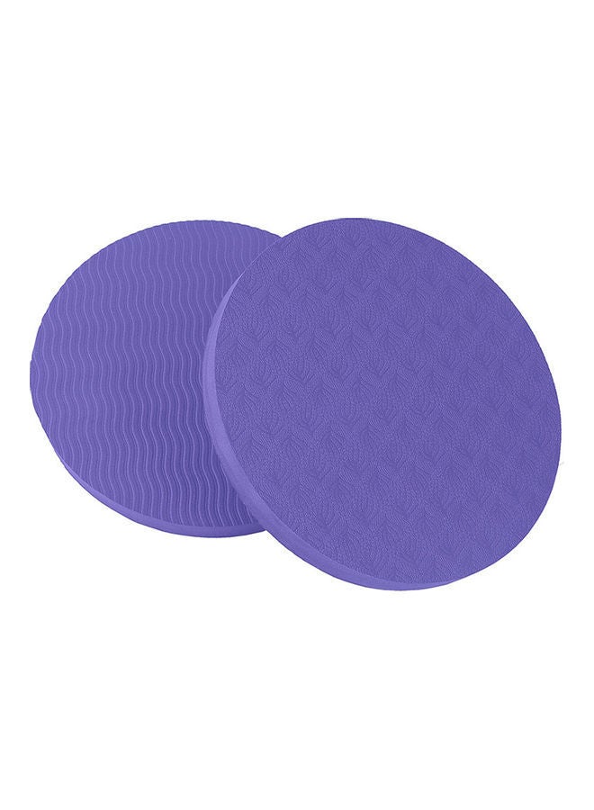 NIBEMINENT 2Pcs Round Elbow Knee Pad Yoga Mat Fitness Plank Gym TPE Disc Protective Cushion 20*10*20cm - Image 1