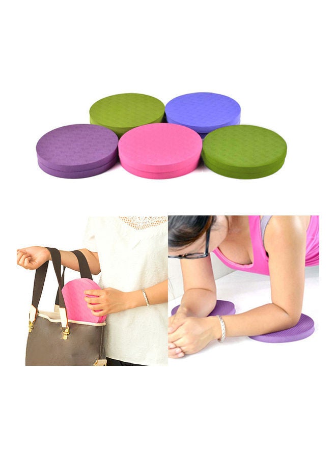 NIBEMINENT 2Pcs Round Elbow Knee Pad Yoga Mat Fitness Plank Gym TPE Disc Protective Cushion 20*10*20cm - Image 2