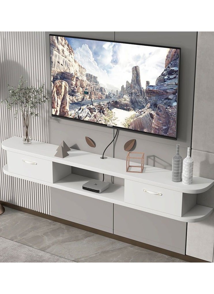 CityRiya-Long TV Stand, 120*24*18cm TV Table for 65+ Inch TV, TV Cabinet, TV Entertainment Center, Media TV Console Table with 2 Tier Storage Shelves, Television Stands for Living Room, Bedroom  - Image 1