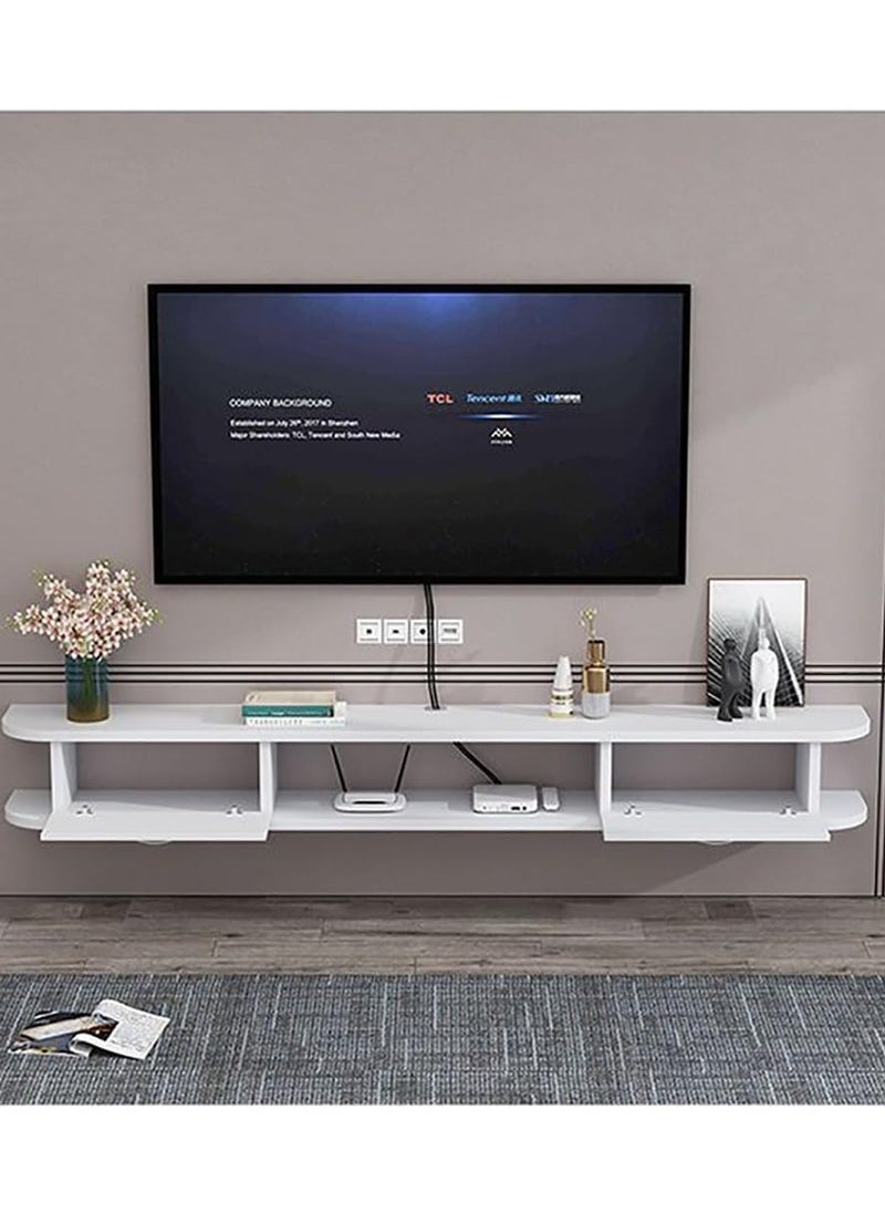 CityRiya-Long TV Stand, 120*24*18cm TV Table for 65+ Inch TV, TV Cabinet, TV Entertainment Center, Media TV Console Table with 2 Tier Storage Shelves, Television Stands for Living Room, Bedroom  - Image 3