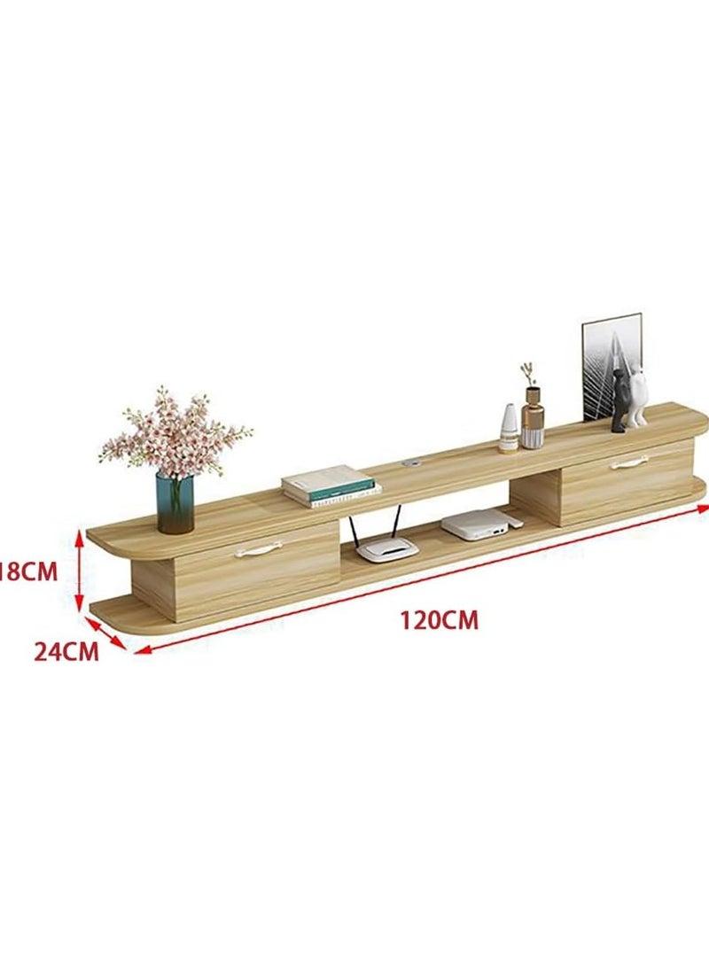 CityRiya-Long TV Stand, 120*24*18cm TV Table for 65+ Inch TV, TV Cabinet, TV Entertainment Center, Media TV Console Table with 2 Tier Storage Shelves, Television Stands for Living Room, Bedroom  - Image 4