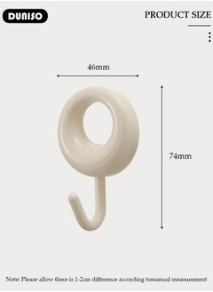 DUNISO 4 Pcs Adhesive Hooks, Nordic style Wall Hooks for Hanging No Nails Required, Waterproof Self Adhesive Shower Wall Hooks Heavy Duty Sticky Hooks for Bathroom Kitchen Living room  - Image 4
