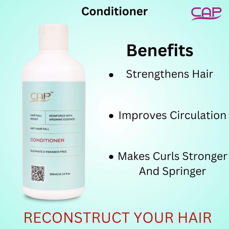 Uranus CAP AntiHair Fall Conditioner 300ml Arginine Essence Strengthens Hair Reduces Hair Loss Sulphate Paraben Free - Image 4