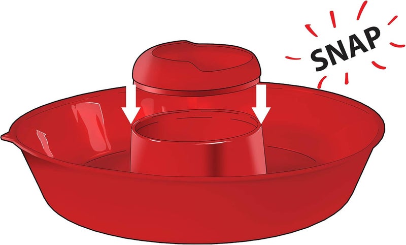 Jokari Less Mess Drip Free Chips and Dip 14 Inch Serving Bowl. Rimmed Platter to Scrape Extra Dip, Sauce, Queso, Salsa Guac or Dressing Off Chips, Fruit, Veggies, Soft or Hard Pretzels, Wings and More - Image 3