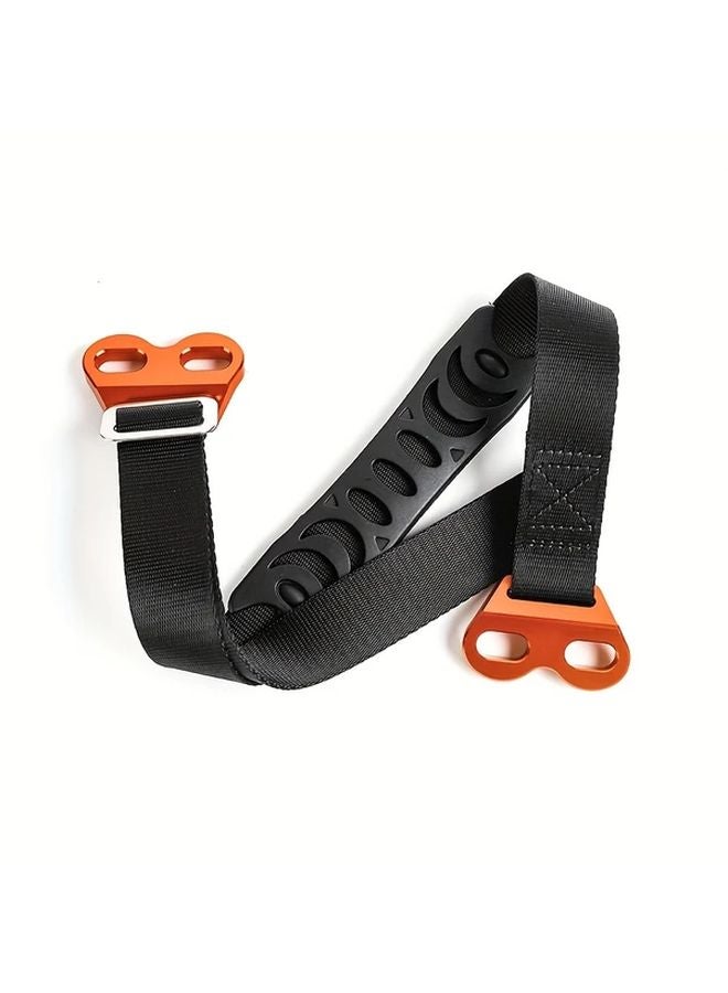 Durable Off Road Motorcycle Front Rescue Strap Aluminum Alloy Orange Towing Recovery - Image 1