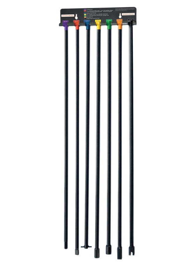 Steelman 7-Piece Spare Tire Retrieval Tool Kit for Mechanics, Lower/Raise Cradle-Suspended Tires, Flat, Pin, Hex, 12 MM Square, Slotted, and ⅜ Inch Square Heads Fit Variety of Vehicles - Image 1