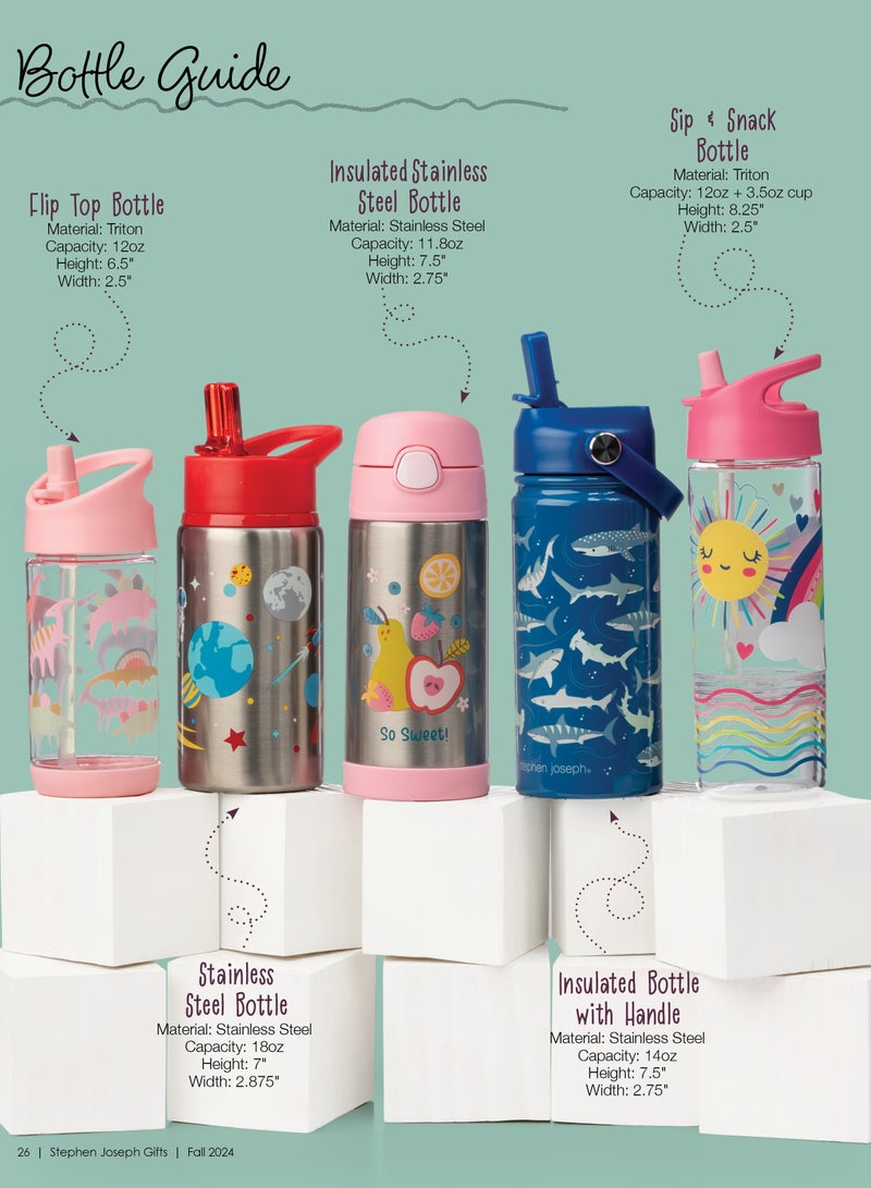 Stephen Joseph ألوان زجاجات المشروبات والوجبات الخفيفة - Image 4