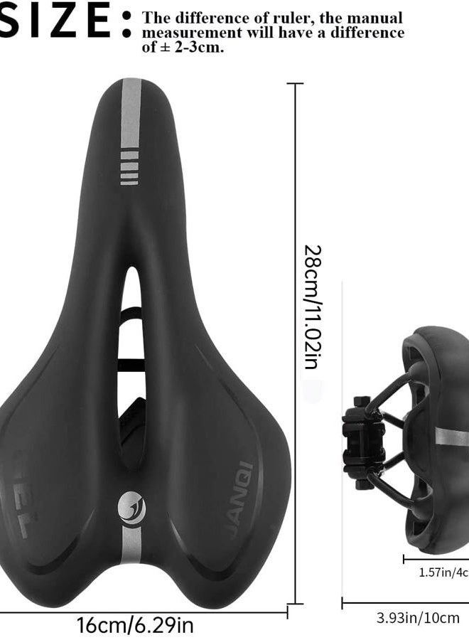 Moocci Comfortable MTB Gel Seat Mountain Bike Saddle MTB Saddle Mountain Bike Seat Gel Bikes Seats Breathable & Soft & Waterproof Bike Saddle Cushion for Men and Women - Image 2