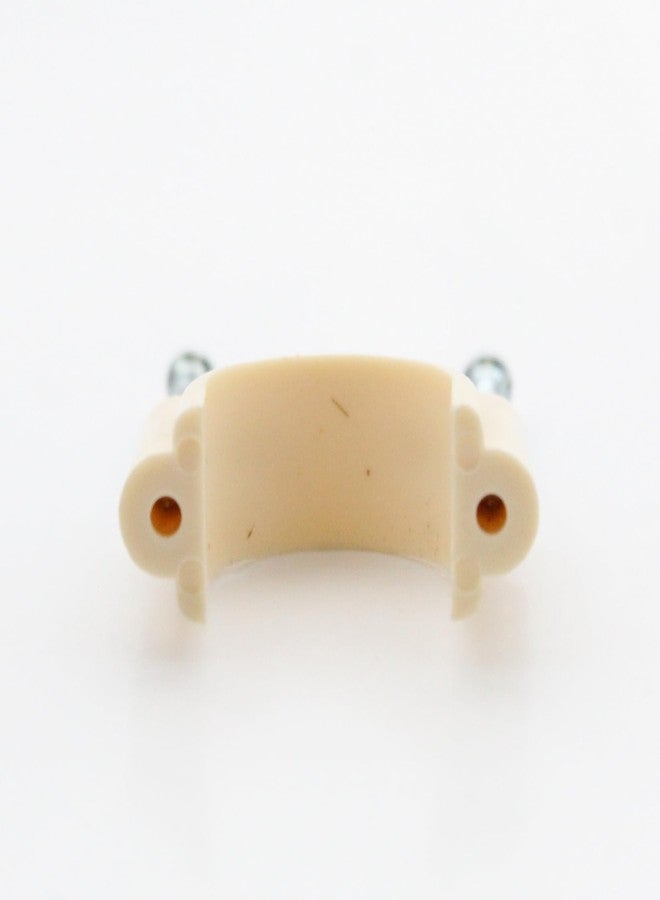 NEW WARE® 20 mm PVC U-Shaped Pipe Clamps with Flat Nail | Ivory Wire & Tube Holder | Durable Pipe Clip (Pack of 25) - Image 3