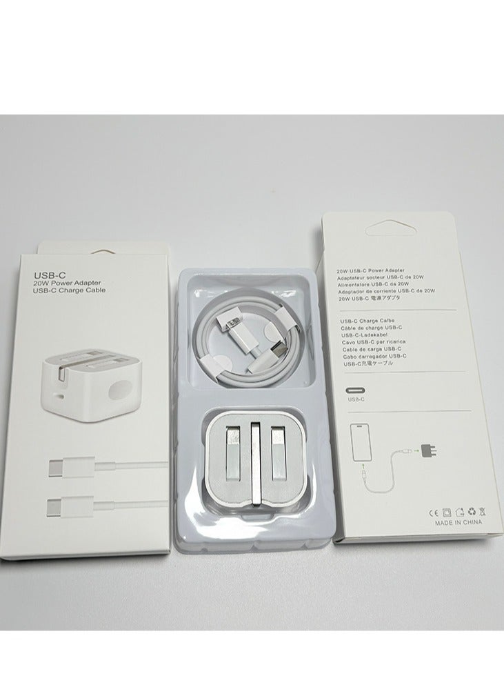 UK 20 WPD Charger + USB-C Cable 1m Bundle - Foldable Fast Charger for iPhone, PD Quick Charge - Image 3