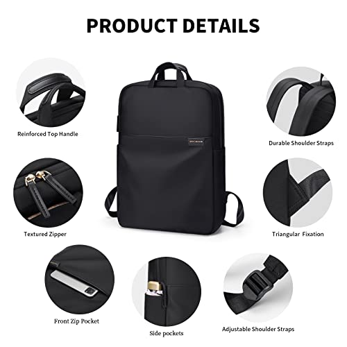 GOLF SUPAGS Travel Laptop Backpack for Women Anti Theft Slim Durable College Bookbag Business Computer Bag Fit 15.6Inch Notebook (Black, 15.6Inch) - Image 2