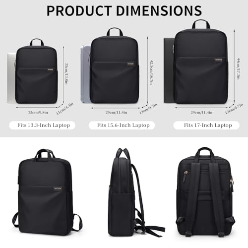 GOLF SUPAGS Travel Laptop Backpack for Women Anti Theft Slim Durable College Bookbag Business Computer Bag Fit 15.6Inch Notebook (Black, 15.6Inch) - Image 4