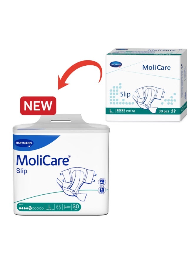 مولي كير موليكير®  إكسترا , حفاضات السلَس للراشدين ,للنساء والرجال,كبير,   ٥  قطرات ,  ٣٠ قطعة \ حزمة - Image 2