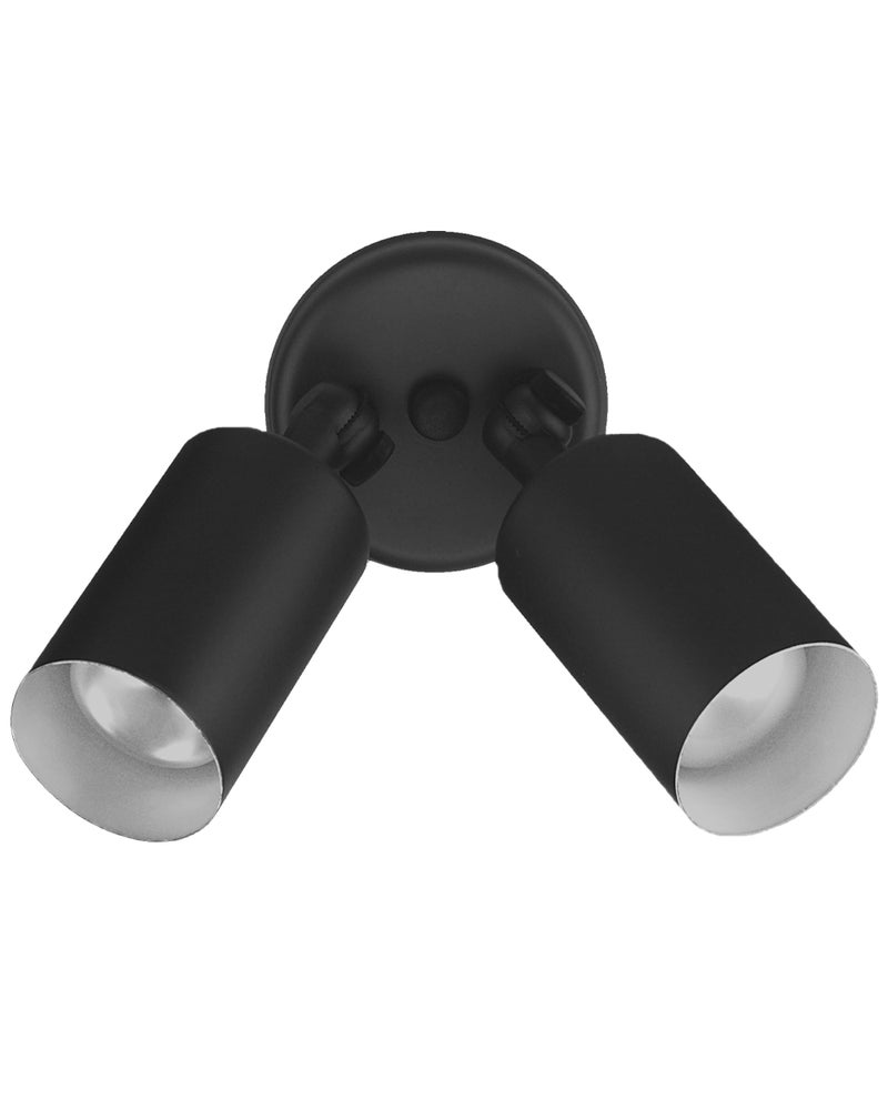 NICOR Lighting 100W Black Double Cylinder Adjustable Security Flood Light (11521) - Image 1