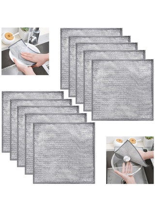10Pcs Multifunctional Non-Scratch Wire Dishcloth, Multipurpose Wire Dishwashing Rags for Wet and Dry Kitchen Cloths for Cleaning Counters(Two-Sided Bilayer) - pzsku/Z87F865991501ACF603ACZ/45/_/1710832239/00207aa8-2cb8-48e4-891e-f9d732bf2503