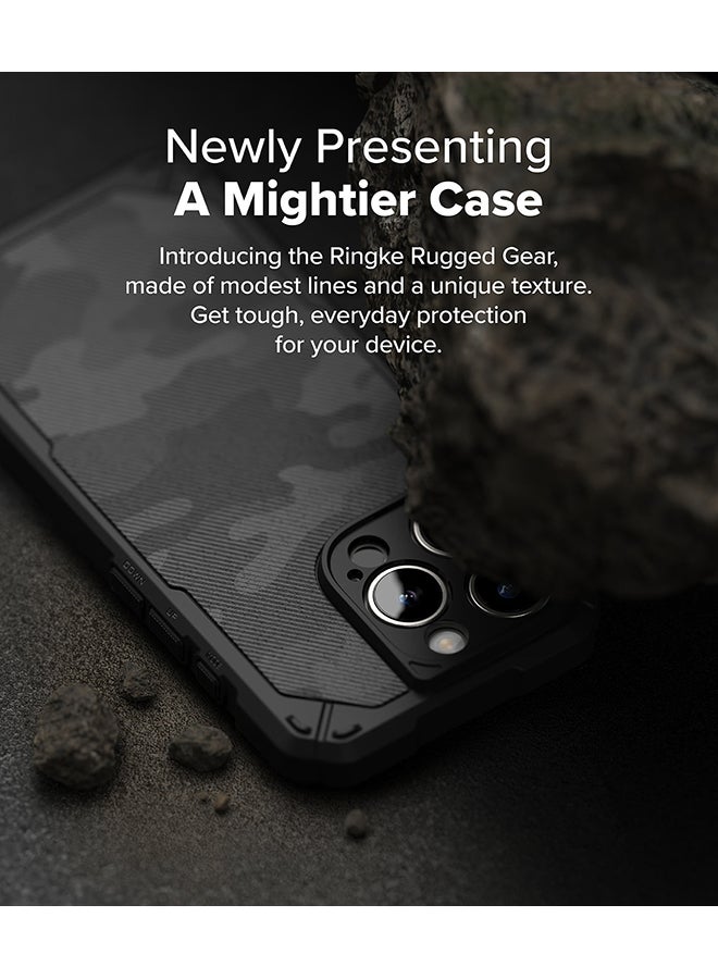 Ringke Rugged Gear For iPhone 16 Pro Max Case For MagSafe, Prevents Oily Smudges Non-Slip Enhanced Grip Protective Phone Cover - Camo Black - Image 3