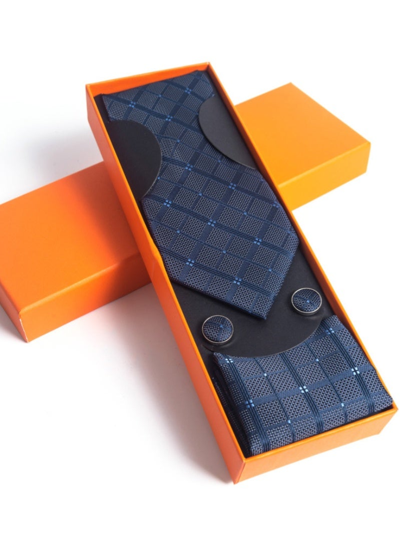 أروى المألوف ربطة العنق دعوى هدية مربع مجموعة مع التعادل ، جيب مربع ، أزرار أكمام مجموعة - Image 2