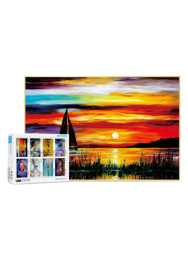 أحجية الصور المقطوعة الخشبية 1000 قطعة ألغاز ذكاء للكبار من مصنعي ألعاب الأطفال يمكنك صنعها بنفسك بقعة بالجملة-اللون: 10-310 موسم أزهار الكرز - Image 5