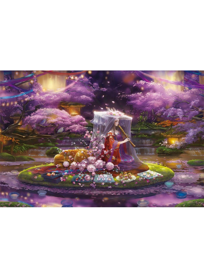 أحجية الصور المقطوعة الخشبية 1000 قطعة ألغاز ذكاء للكبار من مصنعي ألعاب الأطفال يمكنك صنعها بنفسك بقعة بالجملة-اللون: 10-310 موسم أزهار الكرز - Image 1