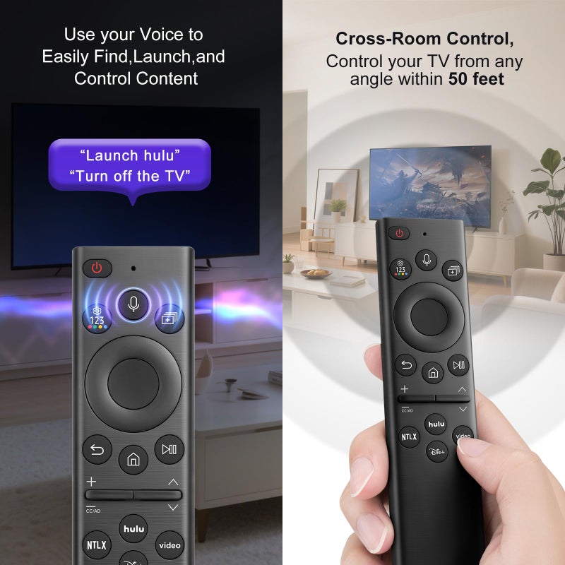 Angrox Voice Remote for Samsung-TV-Remote Replacement, Universal for 2019-2024 Samsung Smart TV Remote Control with Voice Control.No Solarcell.2-Year Warranty. - Image 5