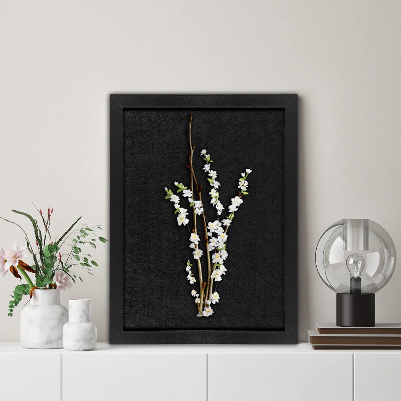 TORASO لوحة إعلانات توراسو من الفلين بإطار خشبي مع قماش شعري، لوحة عرض للإعلانات للجدران مع دبابيس، عيون، حشوات، براغي، لوحة دبابيس للمكتب، المدرسة والمنزل (أسود، 1 قطعة) - Image 2