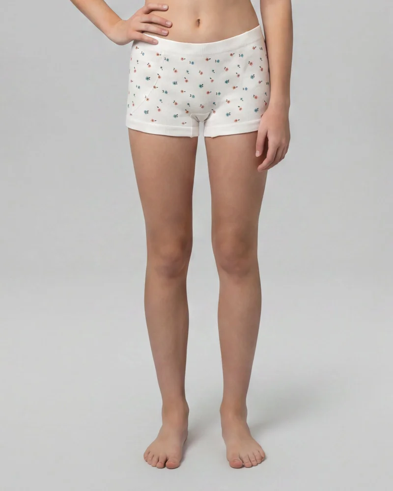 ردتاغ Senior Girls Pink And White Boxer Brief Set (Pack Of 2)