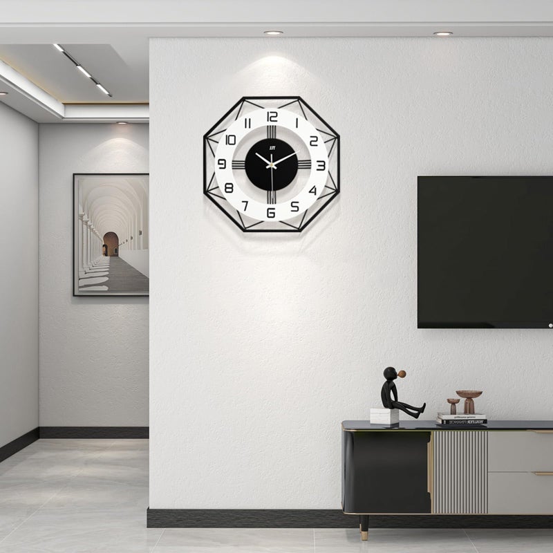 JUJUDA Large Wall Clocks for Living Room Decor Modern Silent Wall Clock for Home House Kitchen Bedroom Decorative Big Wall Clock Non Ticking Battery Operated Quartz for Bathroom Outdoor Indoor 14 Inch