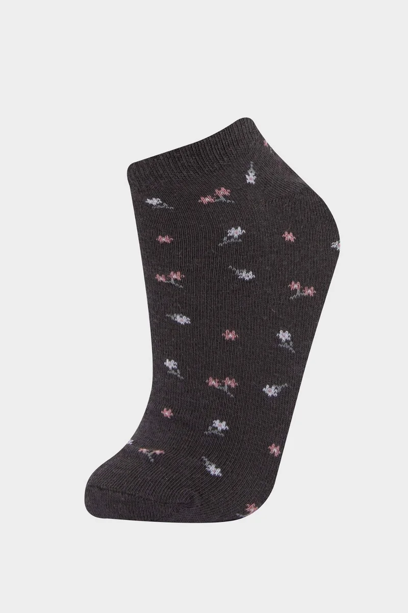 ديفاكتو Woman Flower 5 Piece Cotton Short Socks