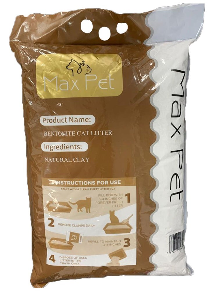 Max Pet Natural Calcium Bentonite Cat Litter [10L-Coffee] - 99% Pure, with Sodium Nitrogen Carbonate and Fragrance  - Image 2