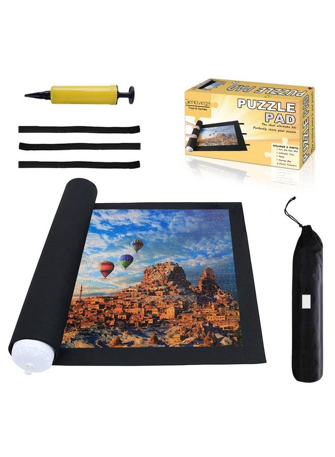 Genovega Jigsaw Puzzle Mat Roll Up - 2000 1500 500 Pieces Saver Large Puzzles Board for Adults Kids, Storage and Transport Premium Pump Puzzle Glue Felt Mat Inflatable Tube Cover Keeper Pad Holder Organizer - Image 1