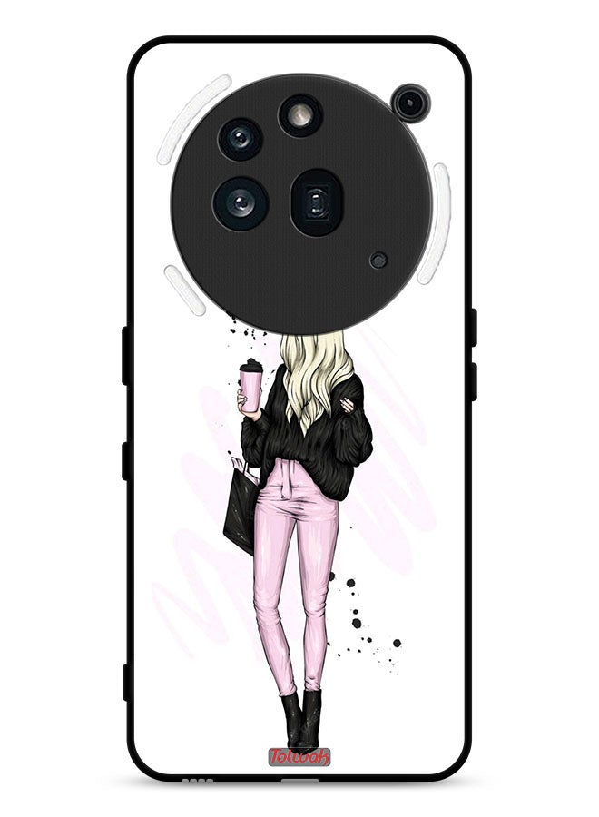 Tolwak Nothing Phone (3a) Pro Protective Case Cover Girl Holding Coffee Cup Art - Image 1