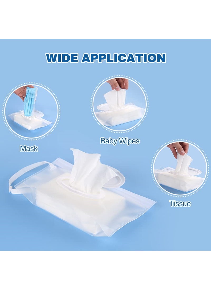 Luckam Baby Wipe Dispenser, 6Pcs Portable Refillable Wipe Holder, Eco Friendly Baby Wipes Dispenser Container, Reusable Travel Wet Wipe Container for Travel, Strollers, Backpacks - Image 4