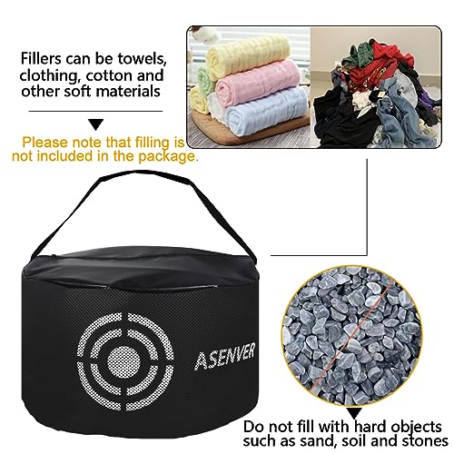 ASENVER Black Golf Impact Bag Silent Golf Swing Trainer Golf Smash Bag Portable Power Hitting Bag Golf Training Aid - Image 5