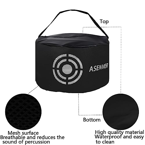 ASENVER Black Golf Impact Bag Silent Golf Swing Trainer Golf Smash Bag Portable Power Hitting Bag Golf Training Aid - Image 3