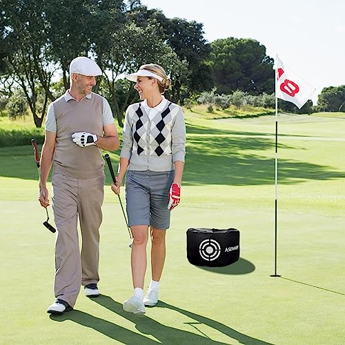 ASENVER Black Golf Impact Bag Silent Golf Swing Trainer Golf Smash Bag Portable Power Hitting Bag Golf Training Aid - Image 2