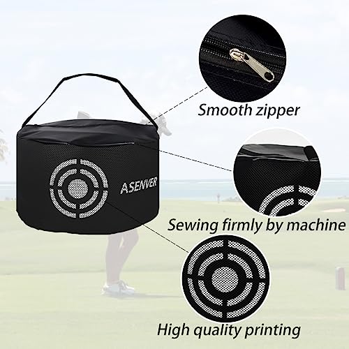 ASENVER Black Golf Impact Bag Silent Golf Swing Trainer Golf Smash Bag Portable Power Hitting Bag Golf Training Aid - Image 4