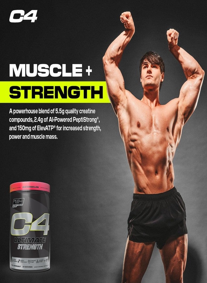 C4 Cellucor C4 Ultimate Strength Pre Workout Powder - Tri-Stim Experience 300mg Caffeine+TeaCrine+Dynamine - Creatine & Beta-Alanine - Energy Supplement for Men & Women - Watermelon, 20 Servings - Image 5
