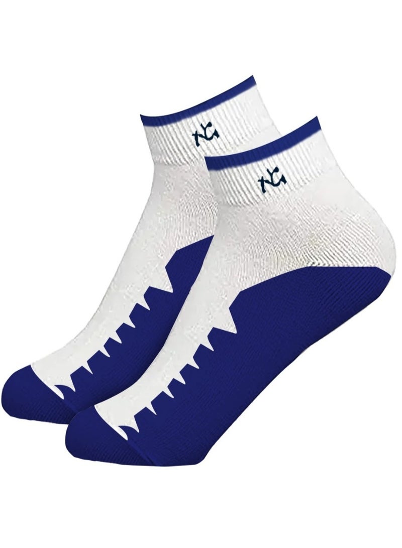 HAPPY TOES 6 Pairs Ankle Socks Soft Cotton Terry Cushioned Moisture-Wicking Antibacterial Athletic Sports Running Free Size - Image 5