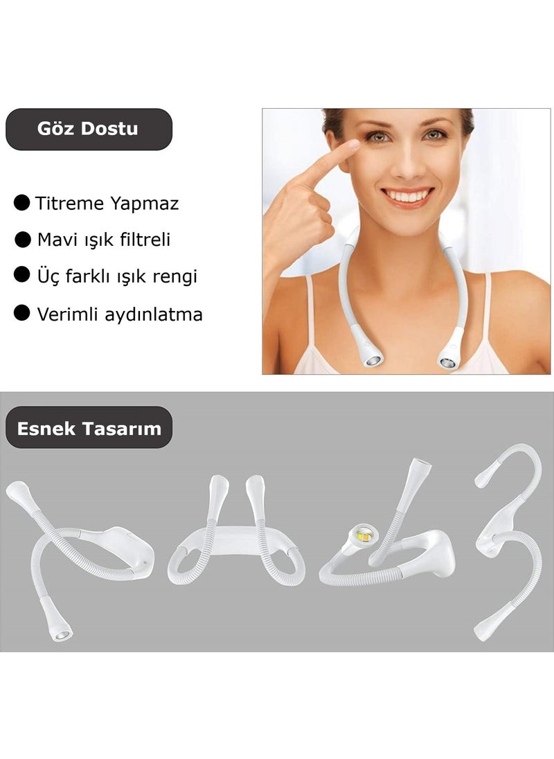 Rechargeable LED Neck Lamp Portable Book Reading Lamp