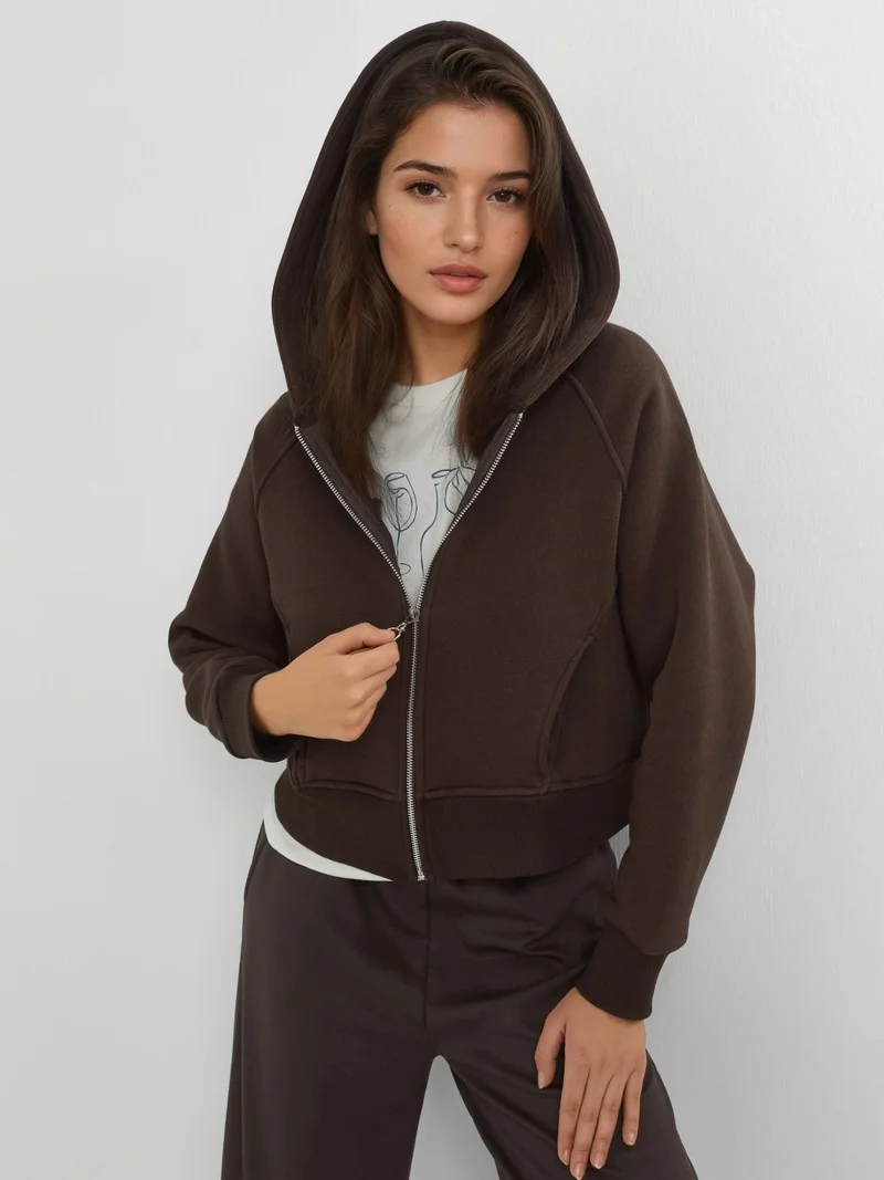 HICCUP Relaxed Fit Zippered Hoodie