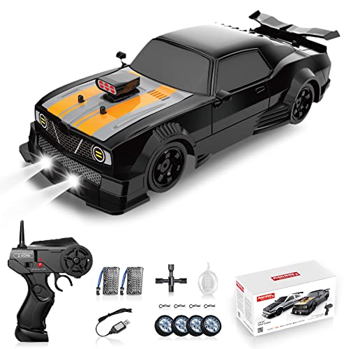 Sakeye RC Drift Car 24GHz 116 Scale 4WD High Speed Remote Control Cars Vehicle with LED Lights Two Batteries and Drifting Tires Racing Sport Toy Cars for Adults Boys Girls Kids - Image 1