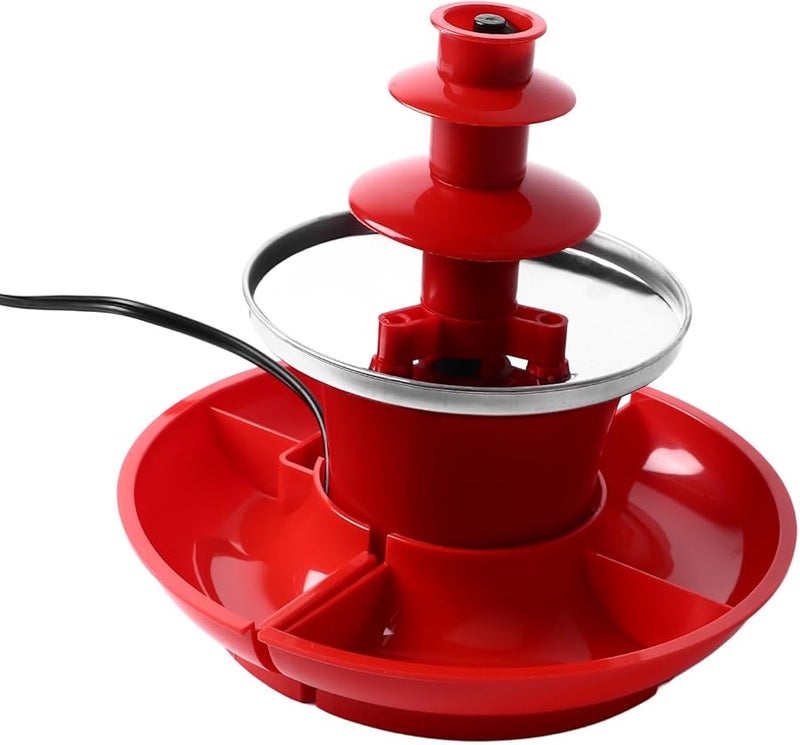 Stainless Steel 3 Layer Electric Chocolate Fondue Fountain With Removable Tray - Image 3