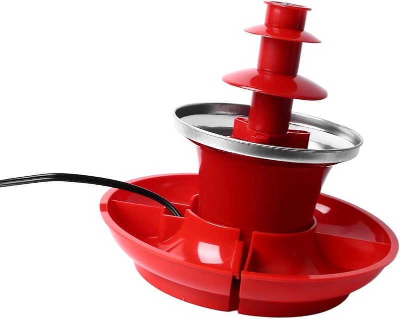 Stainless Steel 3 Layer Electric Chocolate Fondue Fountain With Removable Tray - Image 5