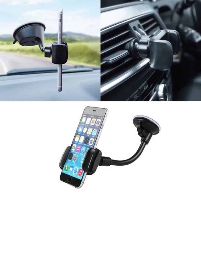 360 Degree Car Phone Holder Mounted on Windshield or Air Conditioning Vents - B24 - Image 3
