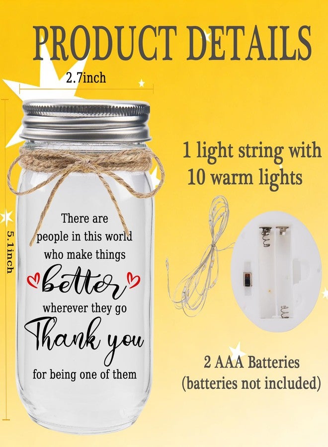 COZITED Thank You Gifts for Women Mason Jar Night Light - Inspirational Birthday Gifts for Women Coworkers Boss Teacher Retirement Christmas Gift -There are People ... who Make Things Better - Image 4