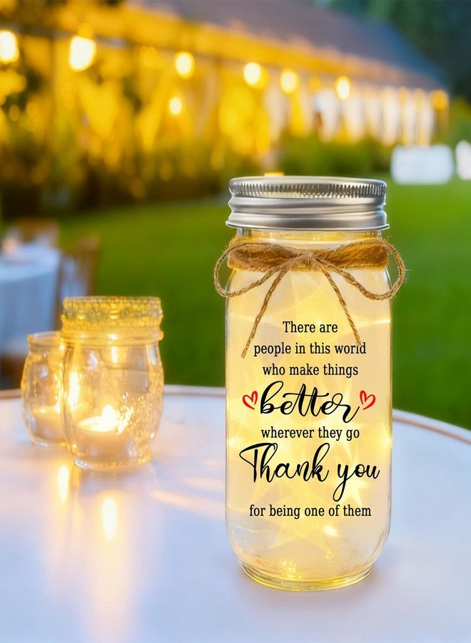 COZITED Thank You Gifts for Women Mason Jar Night Light - Inspirational Birthday Gifts for Women Coworkers Boss Teacher Retirement Christmas Gift -There are People ... who Make Things Better - Image 2