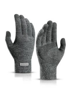 Winter Men's Warm Plush Riding Wrist Windproof High Elastic Wool Gloves
