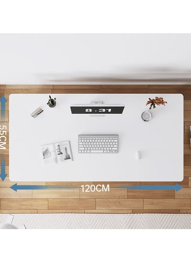 Stubborn Computer desk with storage space, suitable for bedroom writing and home office work study desk, metal frame, white 120 x 55 x 73cm  - Image 4