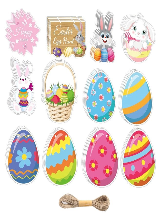wootile Happy Easter Bunny Themed Stickers 320 Pcs Happy Easter Stickers Decals - 1.5 Inch Eggs Sticker Colorful Rabbit Easters Shape Seal Sticker for Party Craft Gift Envelopes Decor 1.5 Inch - Image 1