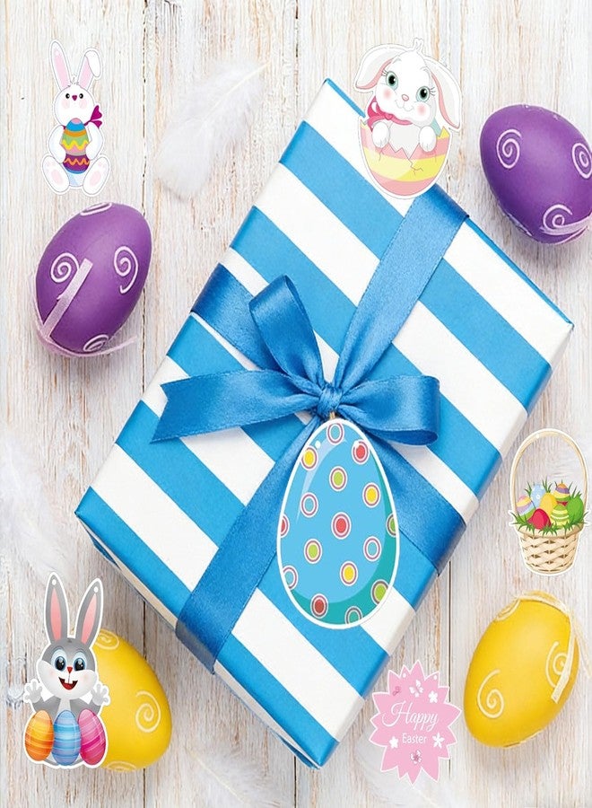wootile Happy Easter Bunny Themed Stickers 320 Pcs Happy Easter Stickers Decals - 1.5 Inch Eggs Sticker Colorful Rabbit Easters Shape Seal Sticker for Party Craft Gift Envelopes Decor 1.5 Inch - Image 4